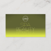 Moderne gelbe, glänzende Spiegelbriefe mit Logo Visitenkarte (Vorderseite)