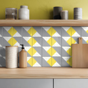 Moderne Gelbe Graue Terrazzo Fliese