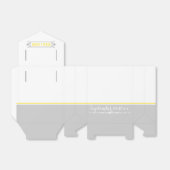 Moderne, gelbe, graue, weiße Jahrgangshochzeit Geschenkschachtel (Ungefaltet)