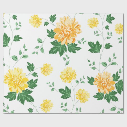 Moderne gelbe grüne Farbe Geschenkpapier (Flach)