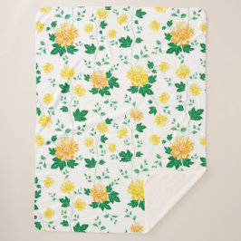 Moderne gelbe grüne Farbe Sherpadecke