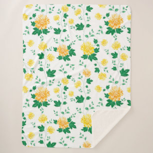 Moderne gelbe grüne Farbe Sherpadecke