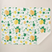 Moderne gelbe grüne Farbe Sherpadecke (Vorderseite (Horizontal))