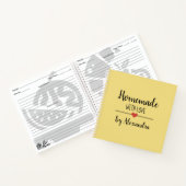 Moderne Gelbe helle Ausführung mit Liebe-Rezept-No Notizblock (Innenseite)