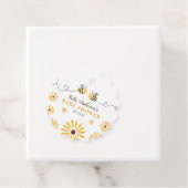 Moderne gelbe Hummel und Sonnenblumen Kinderdusche Geschenkanhänger (Beispiel)