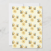 Moderne gelbe Hummel und Sonnenblumendusche Einladung (Rückseite)