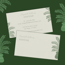 Moderne, gelbe Innendekoration - Visitenkarte