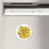 Moderne gelbe Kamelie T-Shirt Magnet (In Situ (Geschirrspüler))