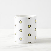 Moderne gelbe Kreis-Punkt-Muster Geometrie Kaffeetasse (Mittel)