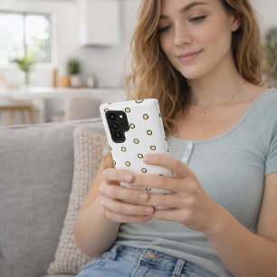 Moderne gelbe Kreis-Punkt-Musterwiederholung Samsung Galaxy Hülle
