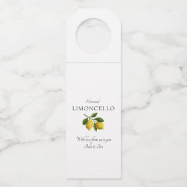 Moderne Gelbe Lemon Veranstaltung Hochzeit Limonce Flaschenanhänger
