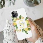Moderne gelbe Lemonen Rahmen & Blätter mit Namen iPhone 11Pro Max Hülle<br><div class="desc">Moderne gelbe Lemonen Rahmen & Blätter mit Namen</div>