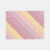 Moderne gelbe Lila Streifen dekorativ Fleecedecke (Vorderseite (Horizontal))