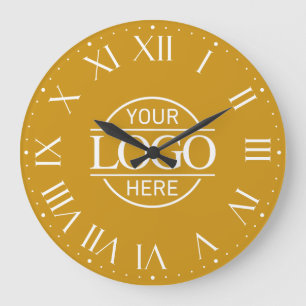 Moderne gelbe Markenunternehmensgeschäfts-Logo-Anp Große Wanduhr