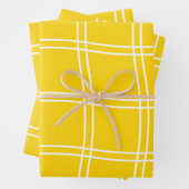 Moderne gelbe Minimalistische Sommergeometrie Geschenkpapier Set (Beispiel)