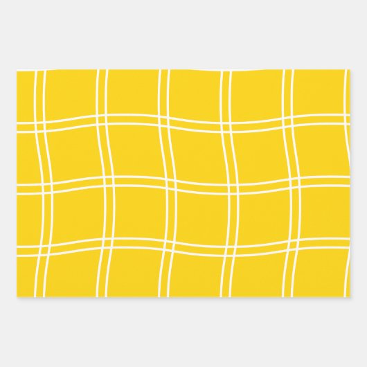 Moderne gelbe Minimalistische Sommergeometrie Geschenkpapier Set (Vorderseite)