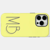 Moderne gelbe Monogramm-Initialen zeitgemäß Case-Mate iPhone Hülle (Rückseite (Horizontal))