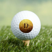 Moderne gelbe Monogrammanfangsbuchstabe  Golfball (Insitu T-Shirt)