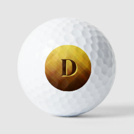 Moderne gelbe Monogrammanfangsbuchstabe  Golfball