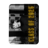 Moderne Gelbe Neonklasse 2025 Foto Abschluss Magnet (Vertikal)