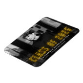 Moderne Gelbe Neonklasse 2025 Foto Abschluss Magnet (Linke Seite)