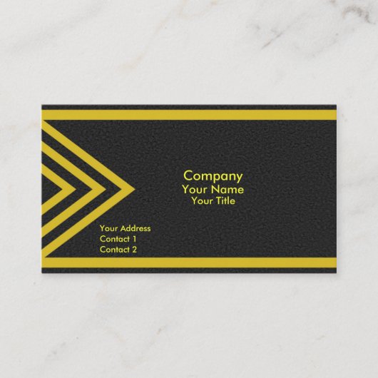 Moderne gelbe Pfeile Visitenkarte (Vorderseite)