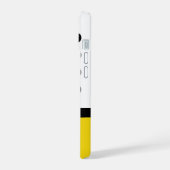 Moderne gelbe Punkte Farbblock-Monogramm iPhone 15 Hülle (Linke Seite)