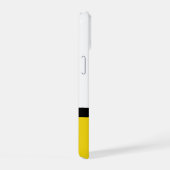 Moderne gelbe Punkte Farbblock-Monogramm iPhone 15 Hülle (Rechte Seite)