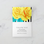 Moderne gelbe Rose danken Ihnen Karten (Innenseite)