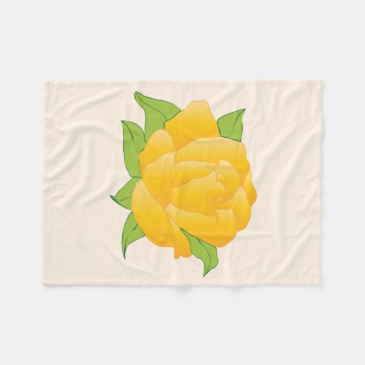 Moderne gelbe Rose Fleecedecke (Vorderseite (Horizontal))
