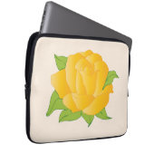 Moderne gelbe Rose Laptopschutzhülle (Vorne Rechts)