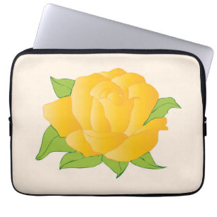 Moderne gelbe Rose Laptopschutzhülle