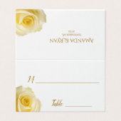 Moderne Gelbe Rosen Blumenkarte (Außenseite Aufgefaltet)