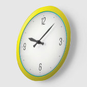 Moderne gelbe Rundwand-Uhren Große Wanduhr (Winkel)