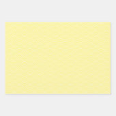 Moderne gelbe Schwarz-weiß geometrische japanische Geschenkpapier Set (Vorderseite)