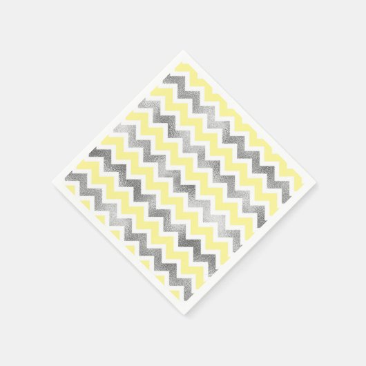 Moderne gelbe Silbernadeln mit Babydusche Serviette (Ecke)