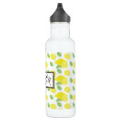 Moderne Gelbe Sommerspass Lemon Slices Green Edelstahlflasche (Rechts)