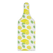 Moderne Gelbe Sommerspass Lemon Slices Green Schneidebrett (Vorderseite)
