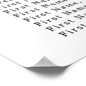 Moderne gelbe Sonnenblume 9-Tisch-Sitzkarte Poster (Ecke)