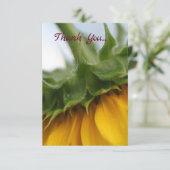 Moderne Gelbe Sonnenblume Flat Danke Karte (Stehend Vorderseite)