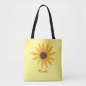 Moderne gelbe Sonnenblumen Personalisierte Trageta Tasche (Vorderseite)