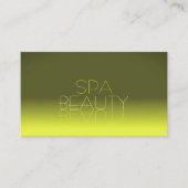 Moderne, gelbe, strahlend schicke Spiegelbriefe St Visitenkarte (Vorderseite)