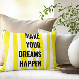 Moderne gelbe Streifen und lassen Ihren Traum Wirk Dekokissen