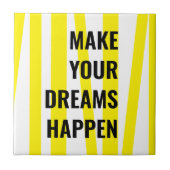 Moderne gelbe Streifen und lassen Ihren Traum Wirk Fliese (Vorderseite)