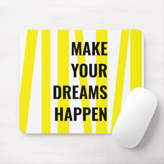 Moderne gelbe Streifen und lassen Ihren Traum Wirk Mousepad (Mit Mouse)