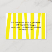 Moderne gelbe Streifen und lassen Ihren Traum Wirk Visitenkarte (Rückseite)