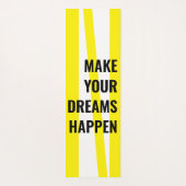 Moderne gelbe Streifen und lassen Ihren Traum Wirk Yogamatte (Rückseite)