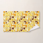 Moderne gelbe u. schwarze abstrakte Art Badhandtuch Set (Handtuch)