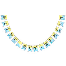 Moderne gelbe und blaue Wasserfarbe glückliche Pen