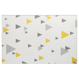 Moderne gelbe und graue Dreiecke Geometrisches Mus Stoff